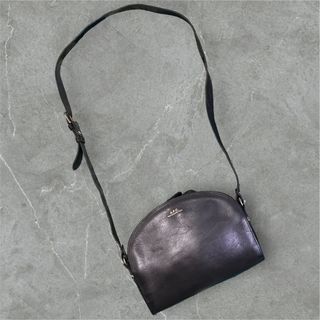A.P.C demi lune cross body bag black leather