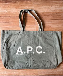 A.P.C. wide tote bag cotton plain