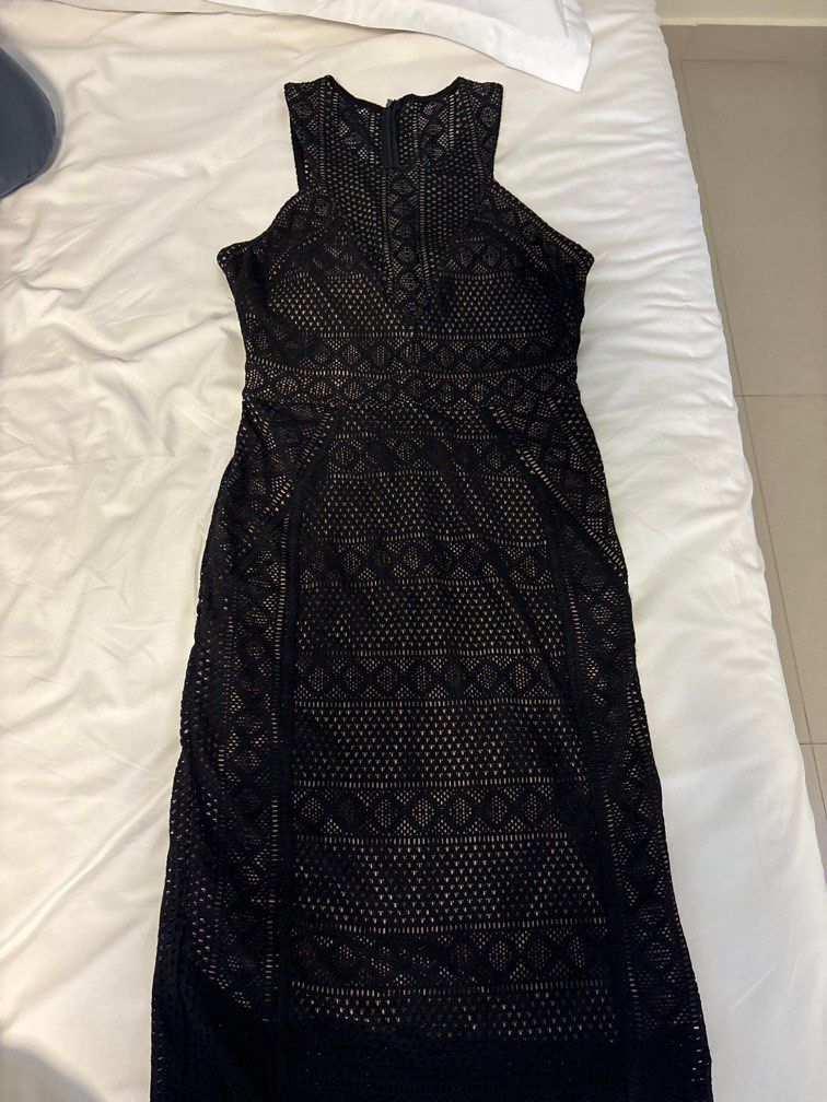 BCBG MAXAZRIA Black Lace Dress not Zara Ted baker