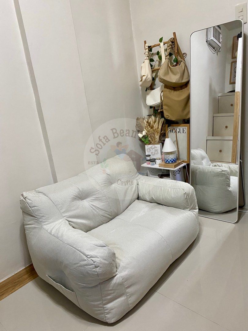 Beige Mini Bean Bag Sofa (Category: Sofas) located in Cavite. Submitted by yasiixoxo (Listing ID 1296987521, Image 1). Description: ‼️NEW COLOR FOR SALE‼️ Mini Bean Bag Sofa in color BEIGE 🤍✨ Good for small spaces, bedroom, apartments, dormitory, etc. - Fabric: High Quality Cotton Linen - Color: Beige - With Inner Fillings already included Location: Imus, Cavite Pick up, Lalamove, or Meetup, etc #beanbags #beanbagchair #beanbagsofa #beanbag #min