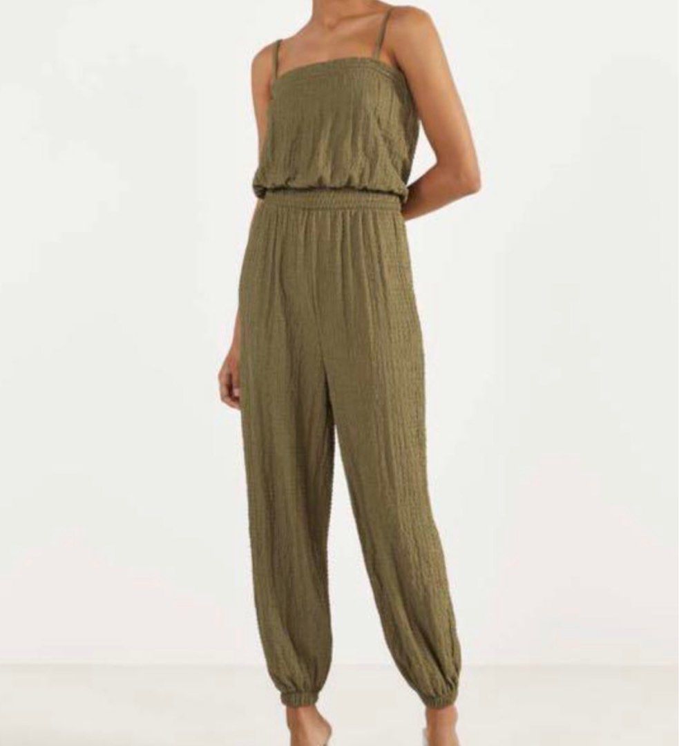Bershka green jumpsuit outlet