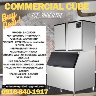 BMC1500P COMMERCIAL CUBE ICE MACHINE