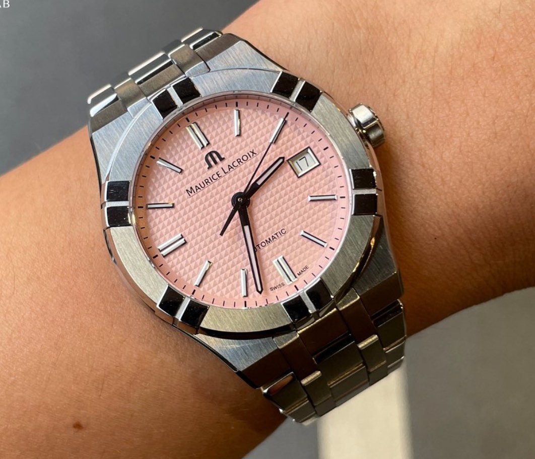 Brand New 100 Authentic Maurice Lacroix AIKON Pink Automatic 39mm AI6007 SS002 730 1 Luxury Watches on Carousell
