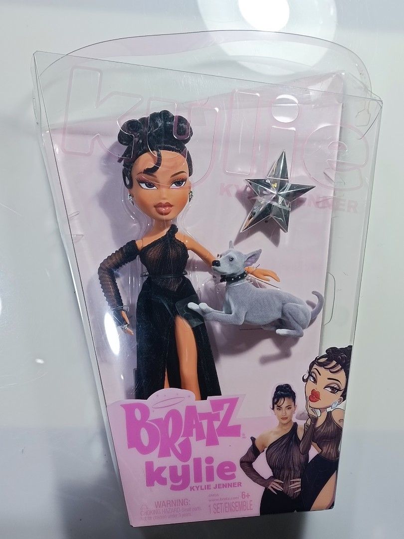 Bratz x Kylie Jenner Night Fashion Doll with Evening Gown, Pet Dog, and  Poster