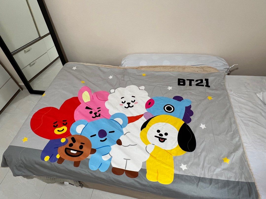 Bt21 Bedding Bts Blanket Bt21 BTS BT21 Standard King Size Pillow