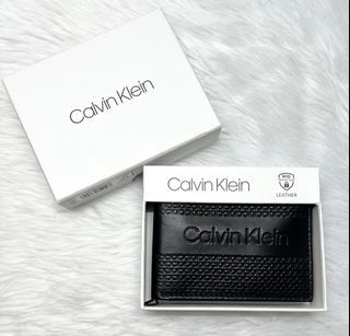 Calvin Klein CK Men’s Billfold RFID Protection Black Genuine Leather Wallet with ID Slot
