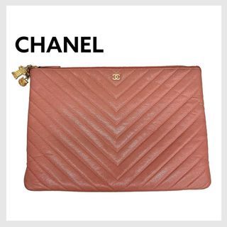 Chanel Cocomark Owl V Stitch Caviar Skin Clutch Bag