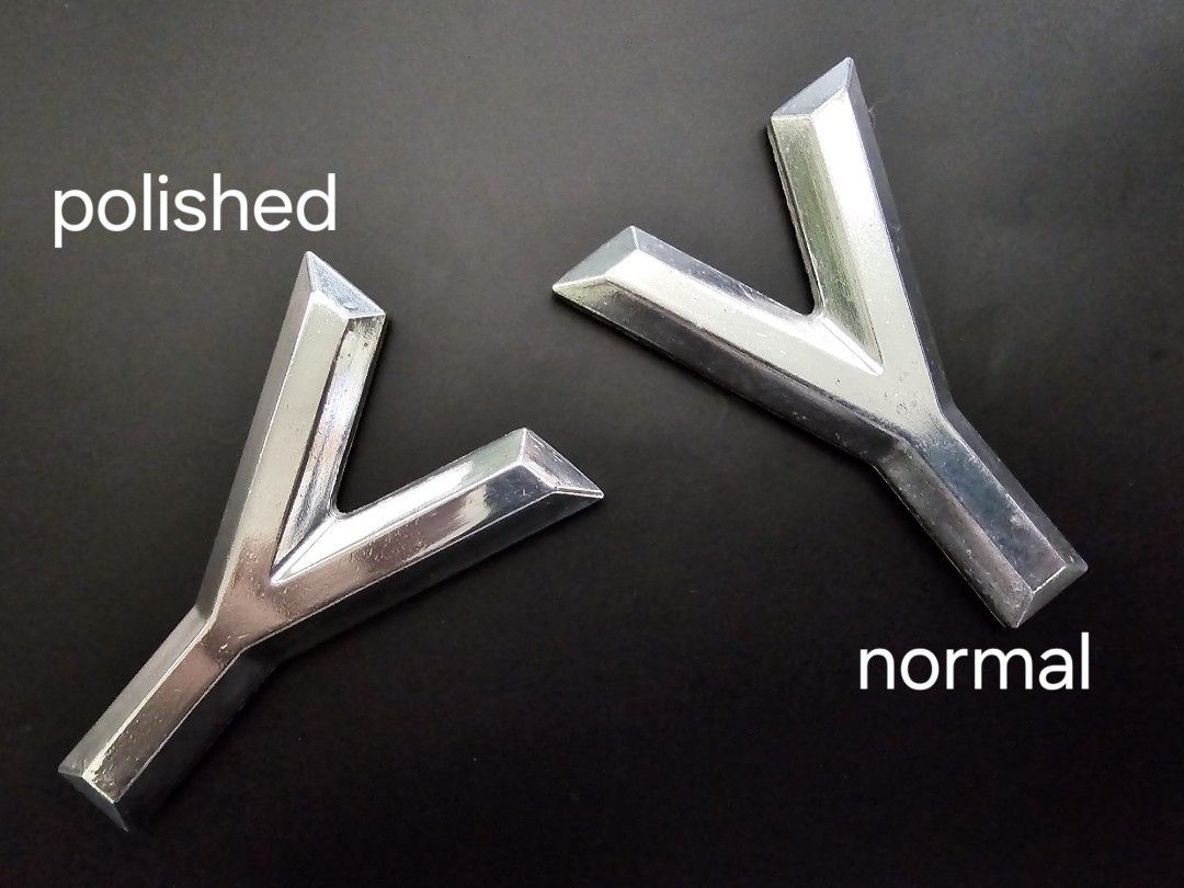 CHROME/POLISHED CHROME ALUMINIUM 3D Pop Up Car Number Plates **900