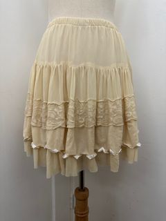 Coquette Ruffled Lace Skirt