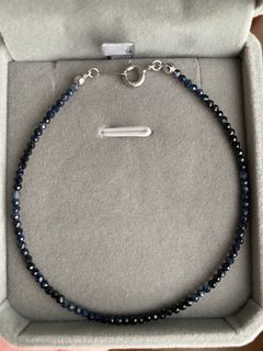 Dark Blue Sapphire Gemstone Bracelet