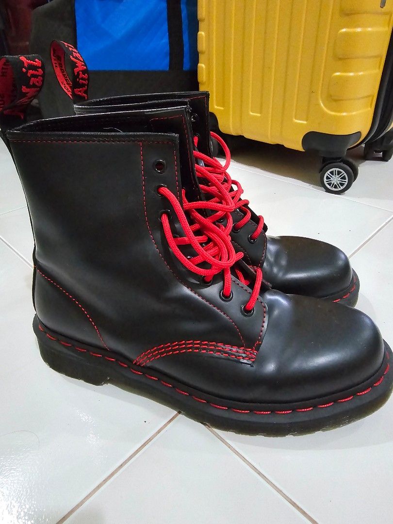 Red and black doc martens hotsell