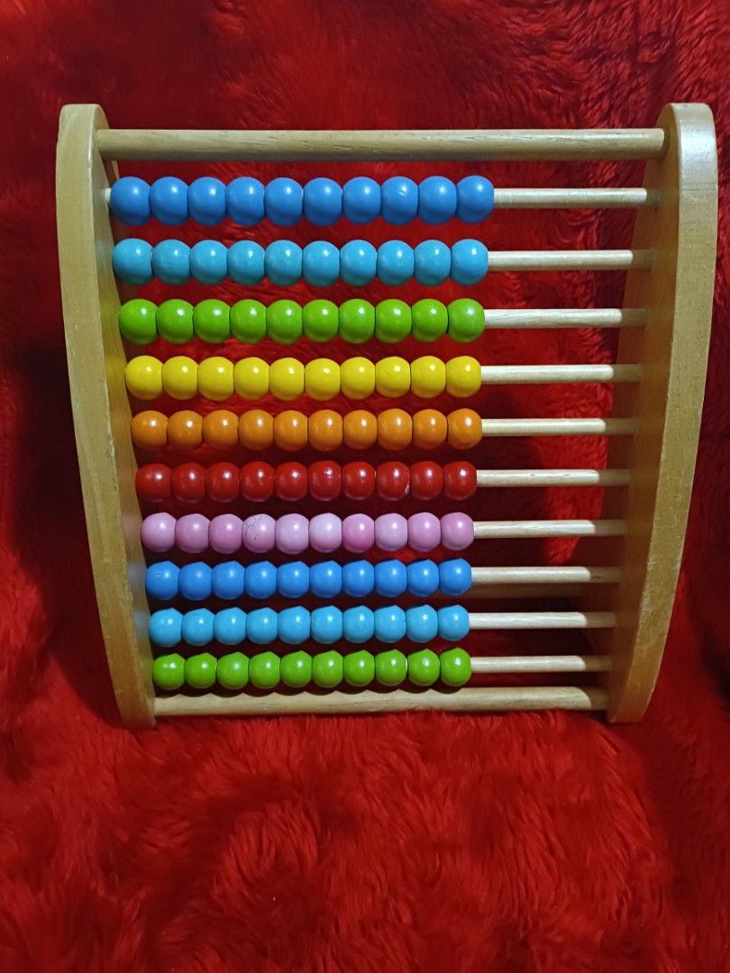 ELC big abacus (Category: Educational & Learning Toys) located in Iligan City. Submitted by shehabdor98515 (Listing ID 1296995384, Image 1). Description: with flaws po see picture meron crack but hnd putol need lang ng wooden glue then good na goods na good quality wood po ito.