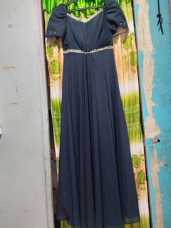 Filipiniana Dress - Navy Blue