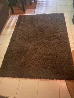 Fur faux chocolate brown carpet