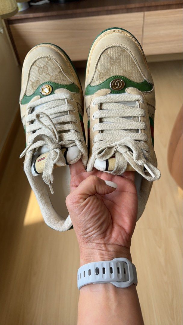 Gucci women s screener leather trainer Luxury Sneakers Footwear on Carousell