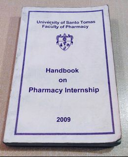 Handbook on Pharmacy Internship 2009 UST Faculty of Pharmacy