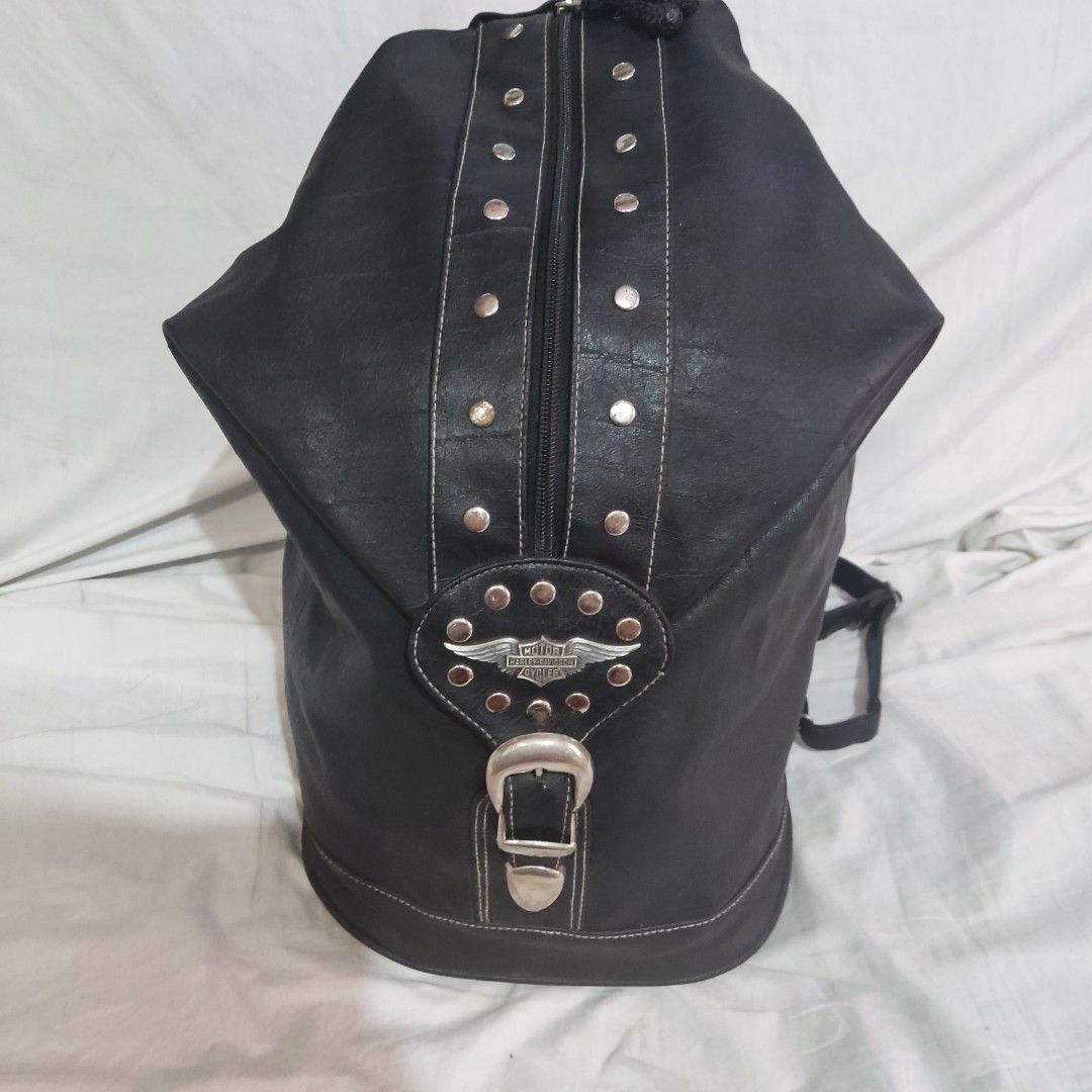 Harley davidson leather backpack outlet