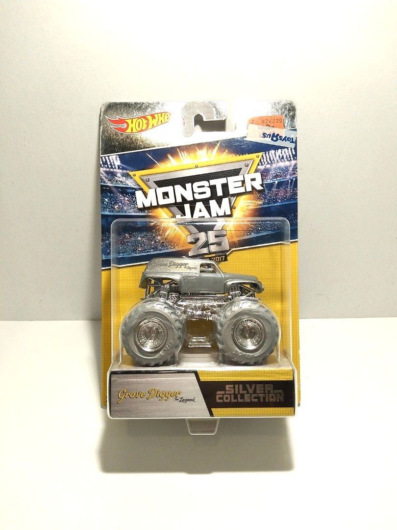 Hot Wheels Monster Jam Grave Digger The Legend 25th Anniversary Silver Collection Hobbies Toys Toys Games on Carousell
