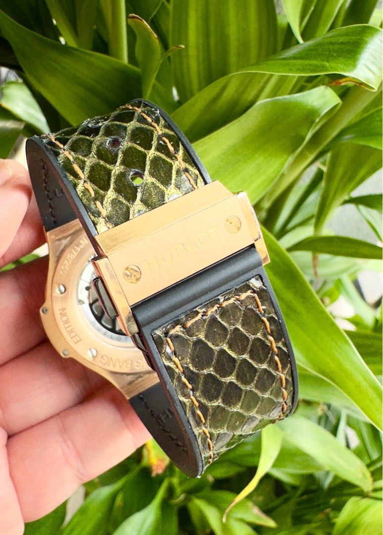 Hublot Bingbang Green Python 18K Rose GOLD