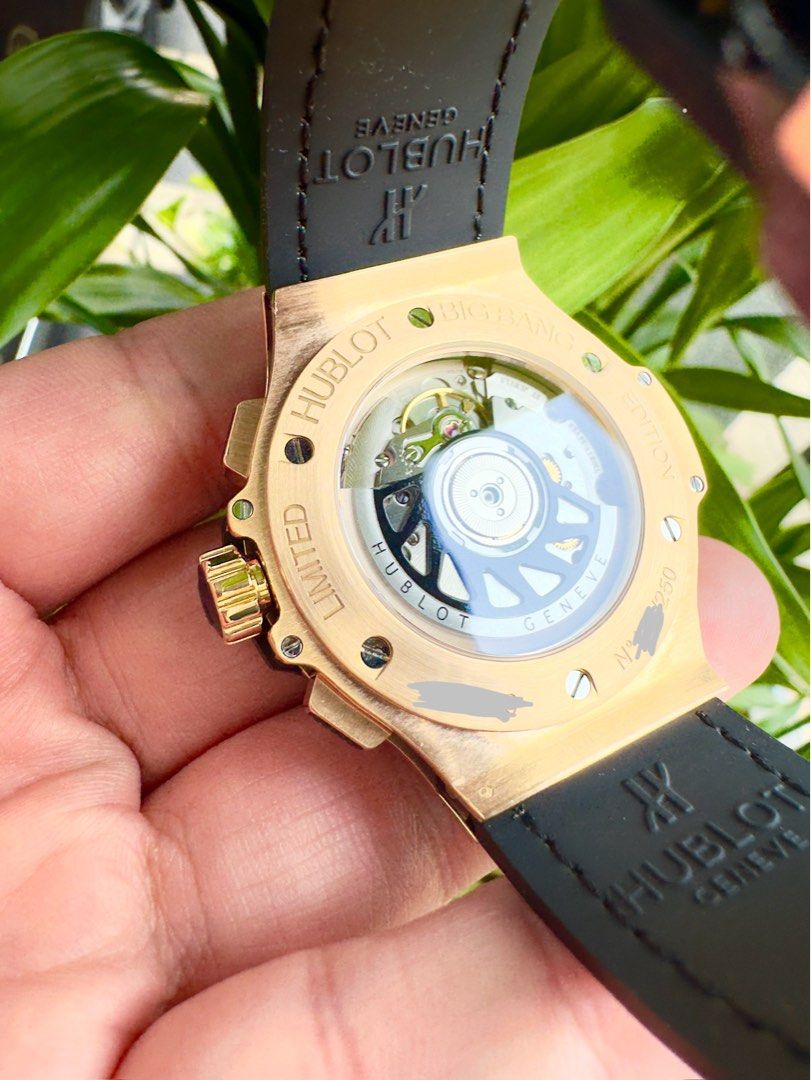 Hublot Bingbang Green Python 18K Rose GOLD