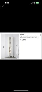 IKEA HEMNES High cabinet with mirror door