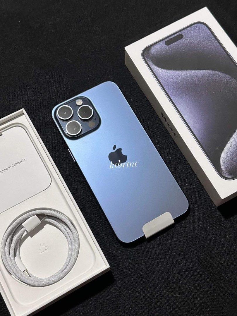 iPhone 15 Pro Max 256gb (Category: iPhone 15 Series) located in Cavite. Submitted by katbritani92264 (Listing ID 1296992193, Image 1). Description: Days old iPhone 15 Pro Max 256 GB Smartlocked Blue Titanium •Brandnew condition, 7 cycle count only •Warranty until March 14, 2025 •100% battery health •Smooth, no dents, no issues •For smart, tnt, and sun users Complete original package (box same imei, cord, manuals) Free tempered glass Free case 634