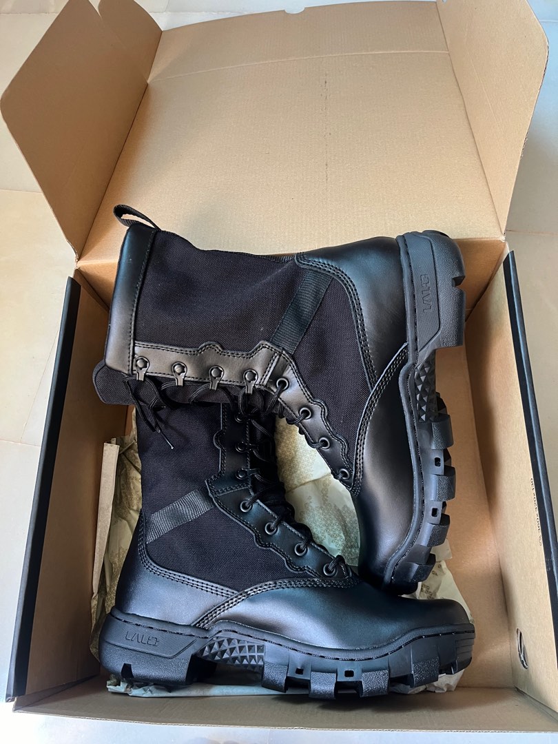 US 8.5 LALO Jungle Combat Boot 9 Full Black Men s Fashion Footwear Boots on Carousell