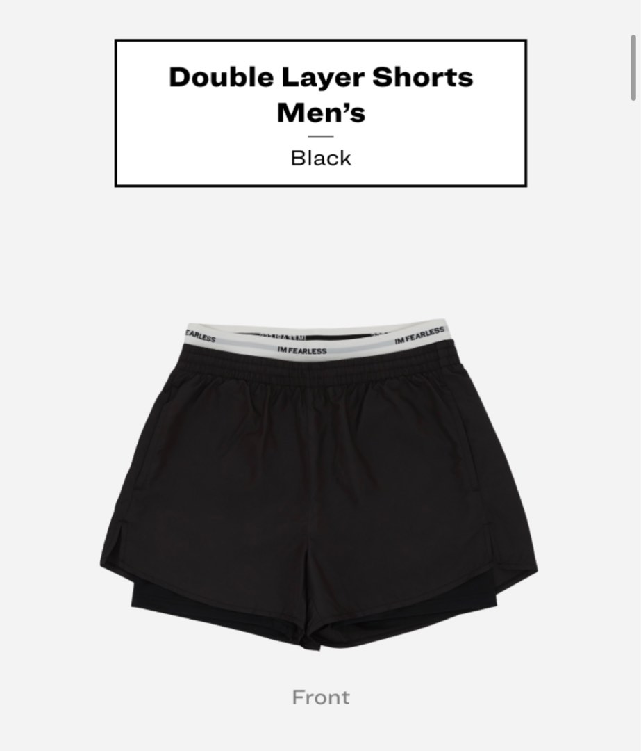 Le Sserafim 2024 Pop-up Goods - Double layer shorts black (Men 
