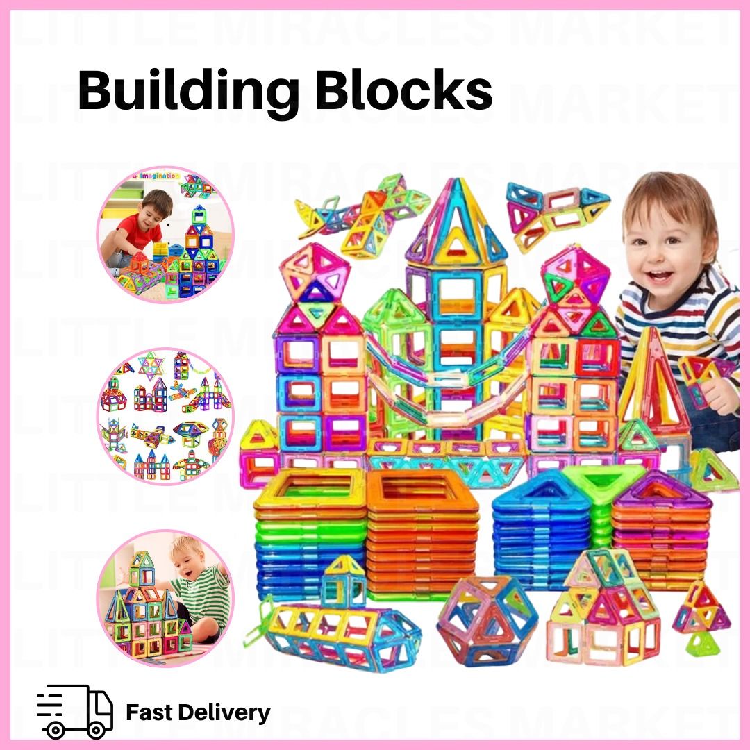 Magnetic Building Blocks Big Size and Mini Size DIY Magnets Toys for ...