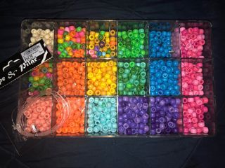 Matte Pony Beads set (with free string & case)