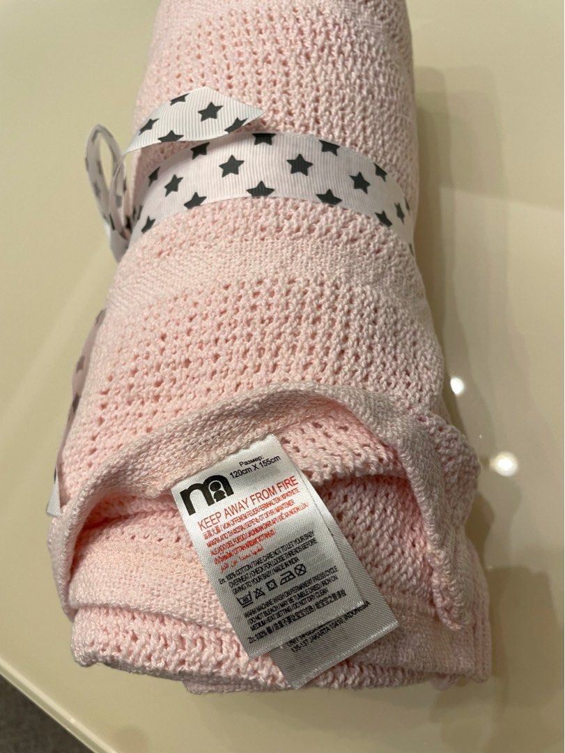 Mothercare Essential Cotbed Cellular Blanket Pink Babies Kids Baby Nursery Kids Furniture Cots Cribs on Carousell