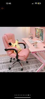 PINK STUDY TABLE CHAIR WITH MASSAGE