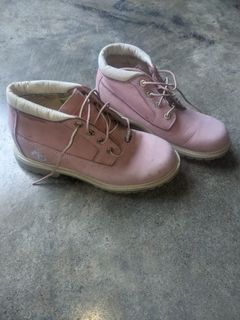 Pink Timberland water proof boots