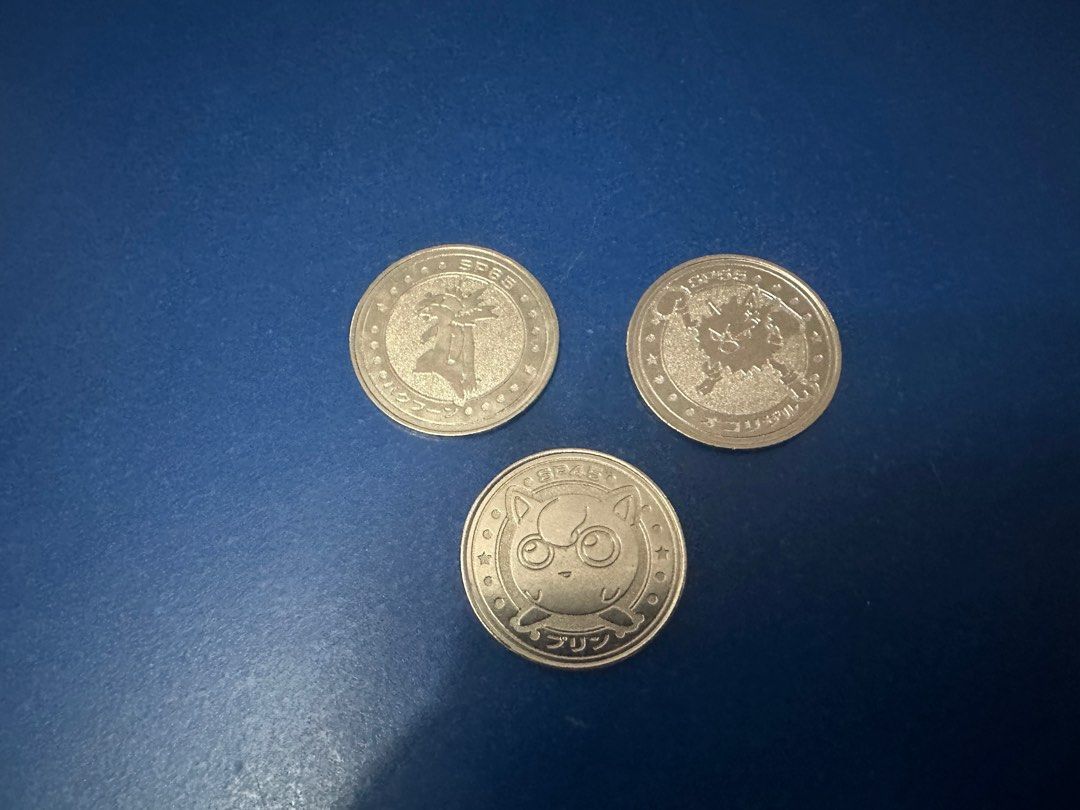 極稀有Pokemon Battle Coin 硬幣| 明治乳業鐵罐果汁寵物小精靈寶可夢PTCG 遊戲卡口袋妖怪Pokémon  ポケモン胖丁火爆猴火爆獸, 電子遊戲, 遊戲機配件, 遊戲週邊商品-