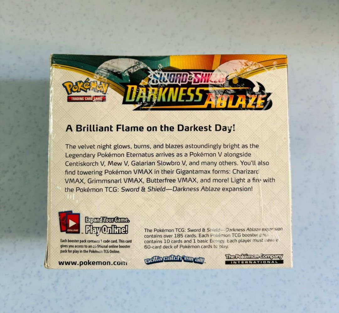 Pokemon TCG Sword and Shield Darkness Ablaze Booster Box [Sealed/Unopened],  Hobbies & Toys, Toys & Games on Carousell