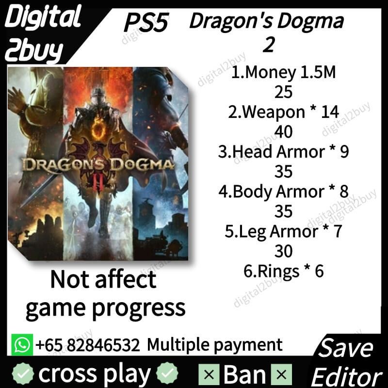 PS5 Dragon&rsquo;s Dogma 2 Save Editor DD2 Cheats Mods Dragon&rsquo;s Dogma 