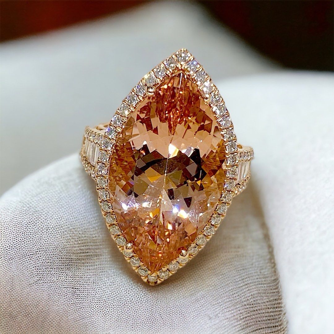 RARE 14.67ct morganite ring Women s Fashion Jewelry Organisers Rings on Carousell