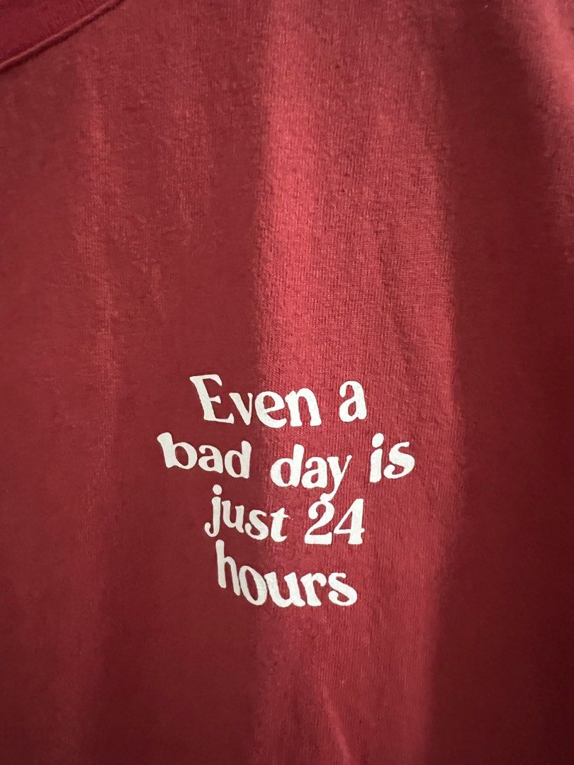 Basic statement t shirt (Category: Shirts) located in Kuala Lumpur. Submitted by 13_prelov3d (Listing ID 1297043171, Image 2). Description: Features : unisex red t shirt, size fits up to m, cotton material. Brand new unworn. Washed once. .