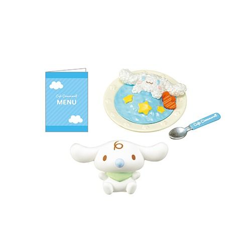 SALE || Re-Ment Cafe Cinnamoroll [Split] (Category: Designer & Blind Box Toys) located in Valenzuela. Submitted by littlechopletsph (Listing ID 1296928089, Image 3). Description: PRICE: P550 NOW: P400 FULL SET: P3000 CHOICES: 1. Menu board 2. French toast 3. Garden parasol 4. Stew 5. Ice cream soda 6. Craft soda 7. Specialty dessert 8. Hamburger steak bowl - Opened box, sealed item. MOP: Gcash/BPI MOD: J&T/SDD.