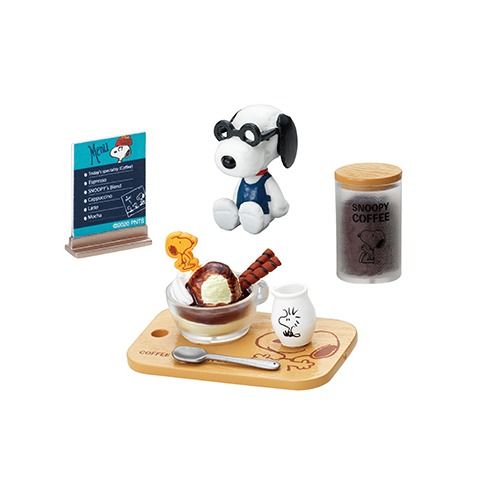SALE || Re-Ment Snoopy's Coffee Roastery & Cafe [Split] (Category: Coffee Machines & Makers) located in Valenzuela. Submitted by littlechopletsph (Listing ID 1296948758, Image 3). Description: PRICE: P550 NOW: P400 FULL SET: P2800 CHOICES: 1. Welcome 2. Coffee Roaster 3. Coffee Grinder 4. Fresh Drip Coffee 5. Affogato 6. Expresso Machine 7. Cappucino 8. Takeout Coffee - Opened box, sealed item. MOP: Gcash/BPI MOD: J&T/SDD.