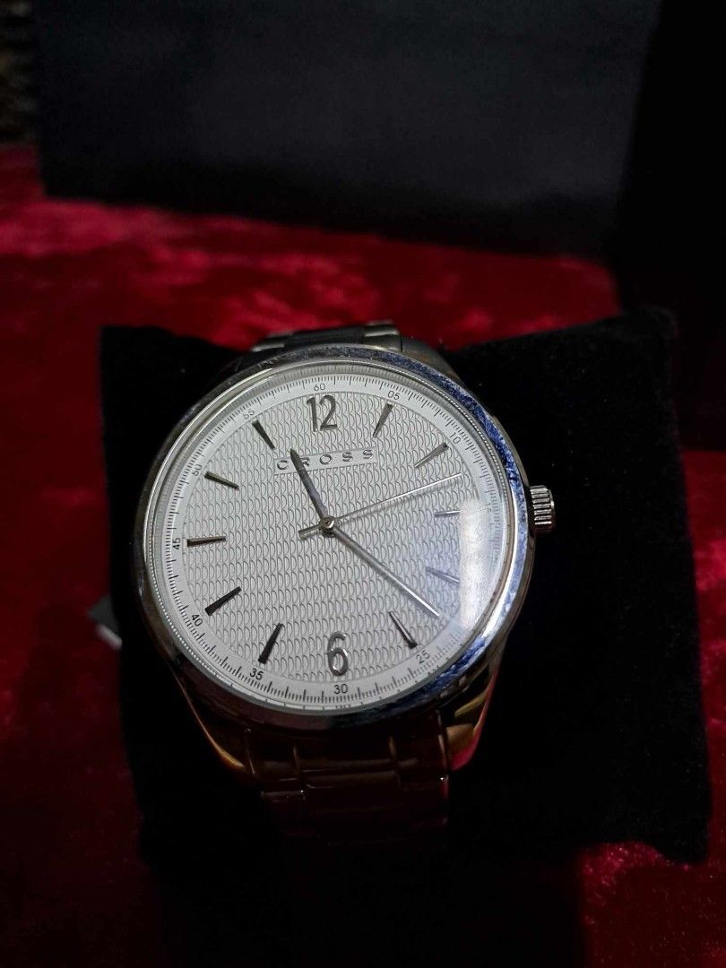 SALE 50 OFF Original CROSS Analog White Dial Men s Silver Watch CR8051 22 Men s Fashion Watches Accessories Watches on Carousell