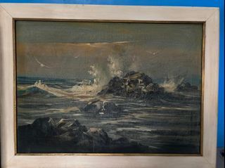 Seascape Oil on canvas Painting by Master Eddie Sarmiento (Mabini Artist)