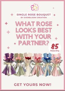 Single Satin Rose Bouquet | Gift idea |85 per each