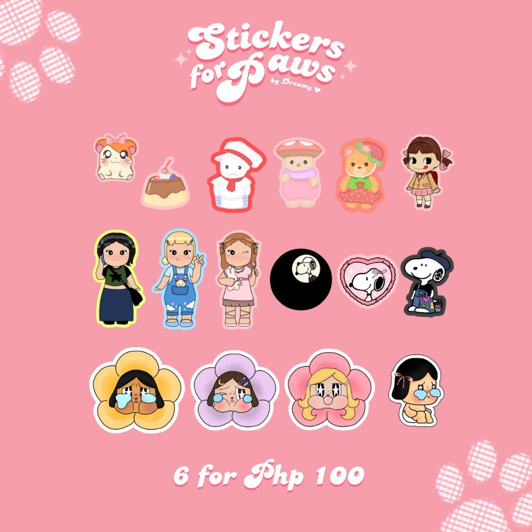 Sticker for Paws [UFS LFB WTS SONNY ANGEL SNOOPY POPMART CRYBABY MIFFY ...