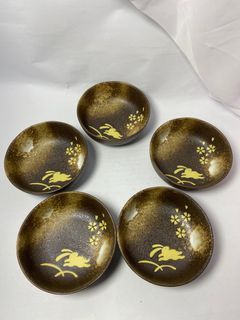Stoneware Textured bunny bowls