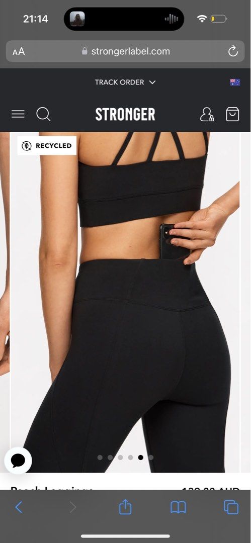 Stronger Label Peach Leggings Women s Fashion Activewear on Carousell