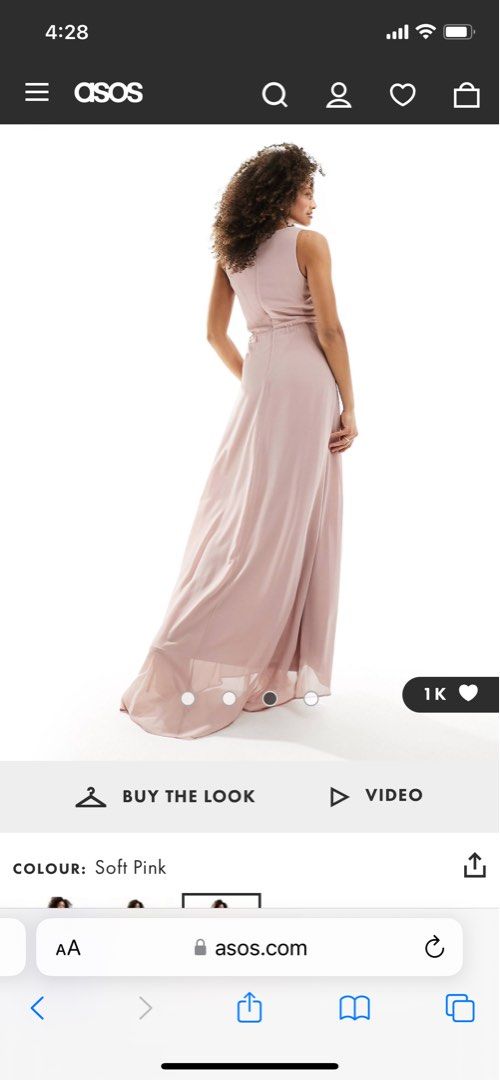 TFNC Bridesmaid chiffon maxi dress with split front in soft pink, Women's  Fashion, Dresses & Sets, Evening dresses & gowns on Carousell