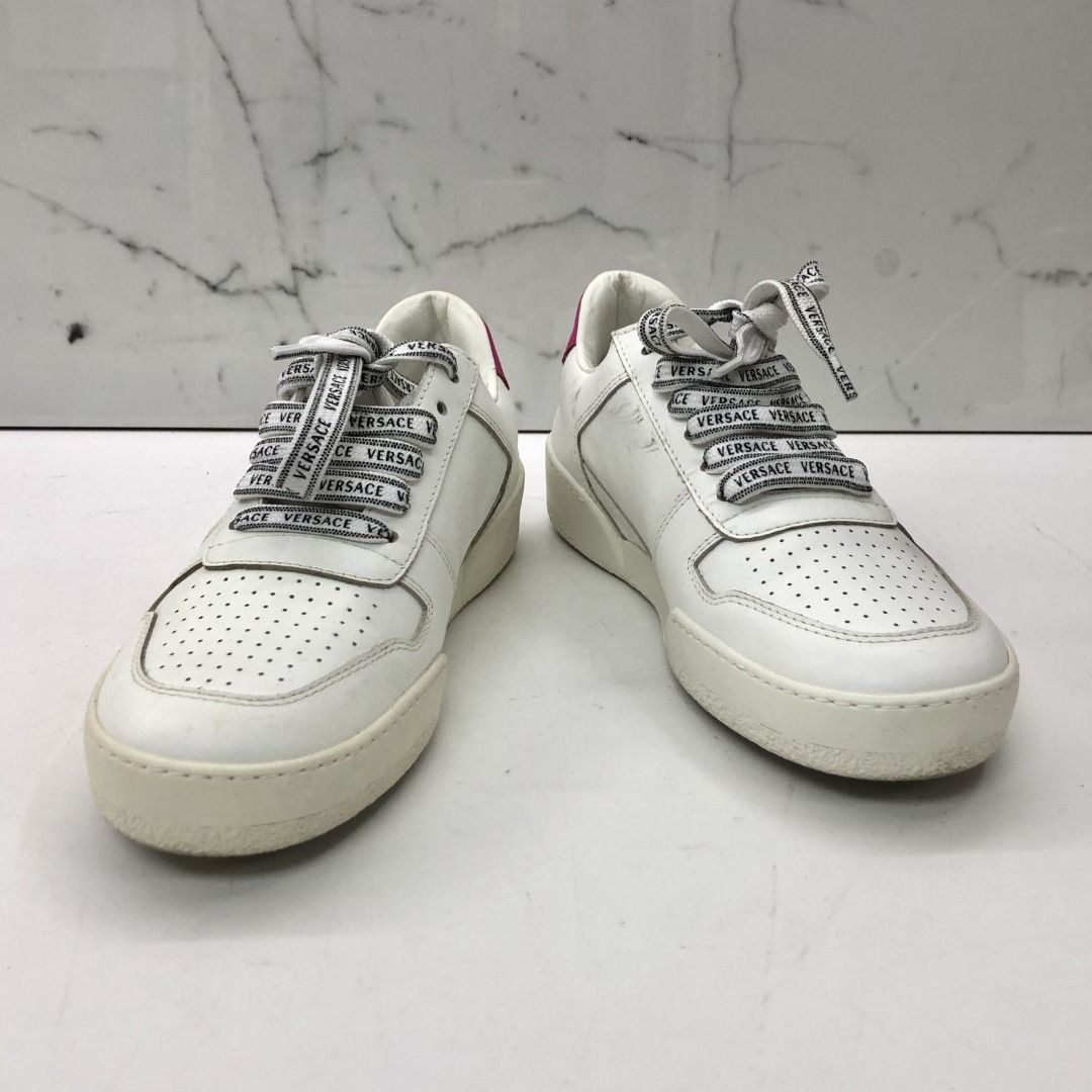 Versace white medusa sneakers top