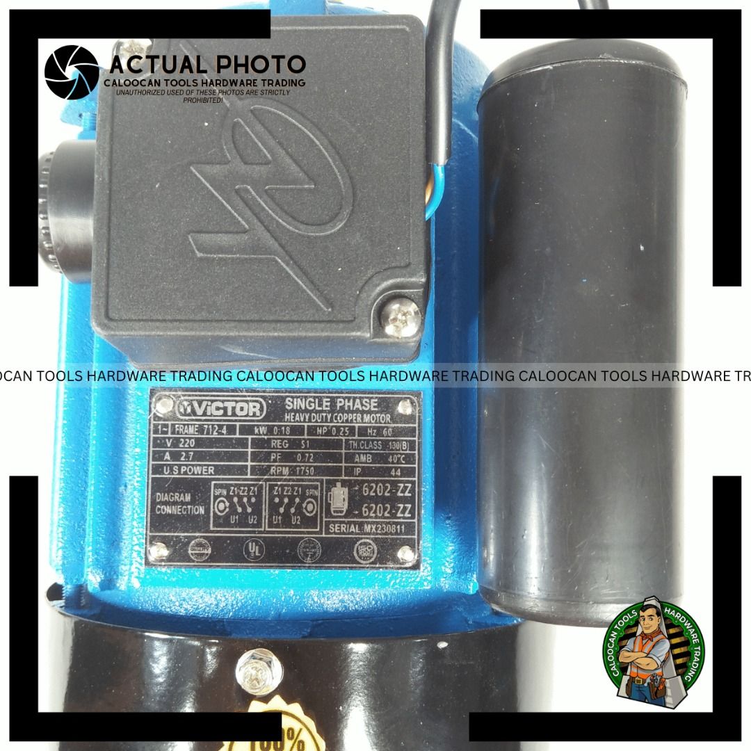 Victor 1/4HP Single Phase Induction Motor/Electric Motor (VICTOR-EM1 ...