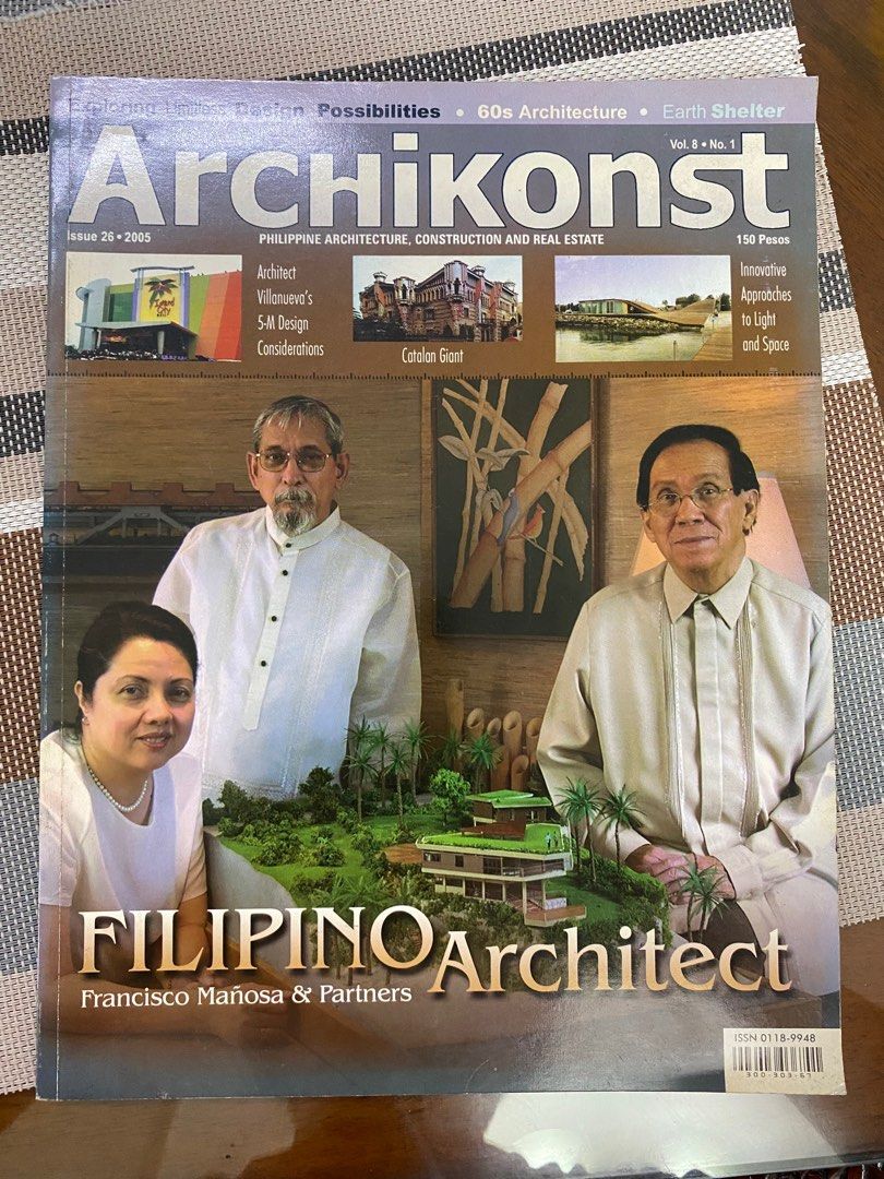 Manosa Design Vintage Archikonst Philippine magazine filipino architect - francisco ...